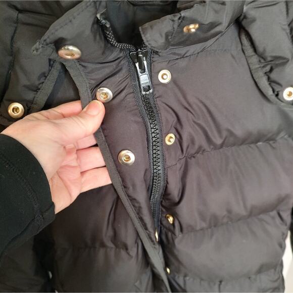 J. Crew Long 'Wintress Puffer' Jacket in Black Size Medium Petite - Picture 5 of 13